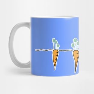 Cute Kawaii Rabbit and Carrots Mug